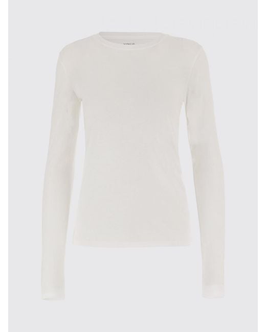 Vince White Basic Cotton T-Shirt
