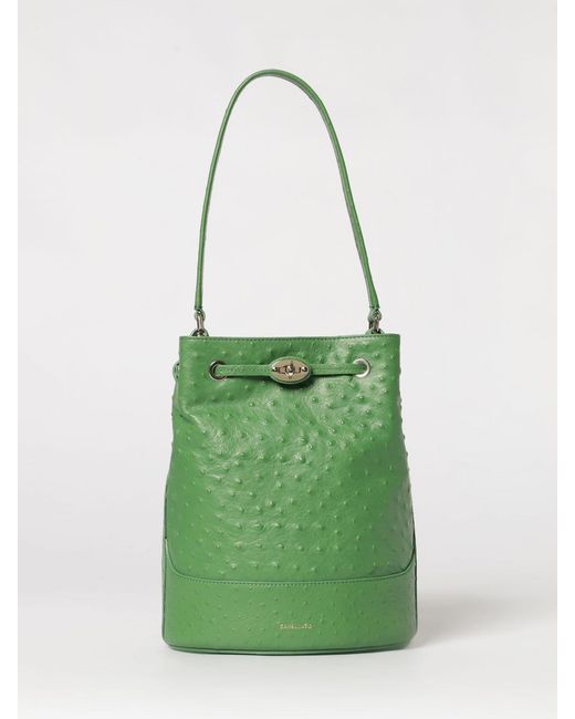 Zanellato Green Cowhide Leather Bucket Bag