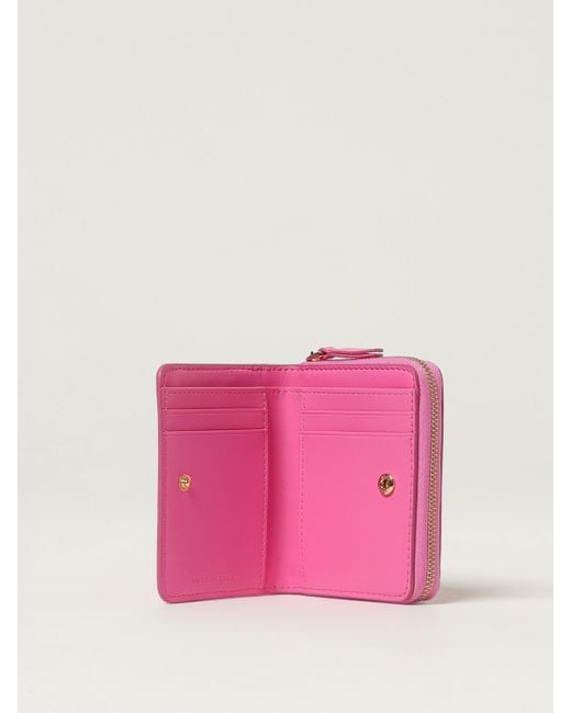 Marc Jacobs Pink Mini Compact Leather Wallet