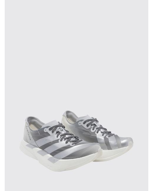 Y-3 White Adios Pro 4 Technical Fabric Sneakers With Extralight Rubber Sole for men