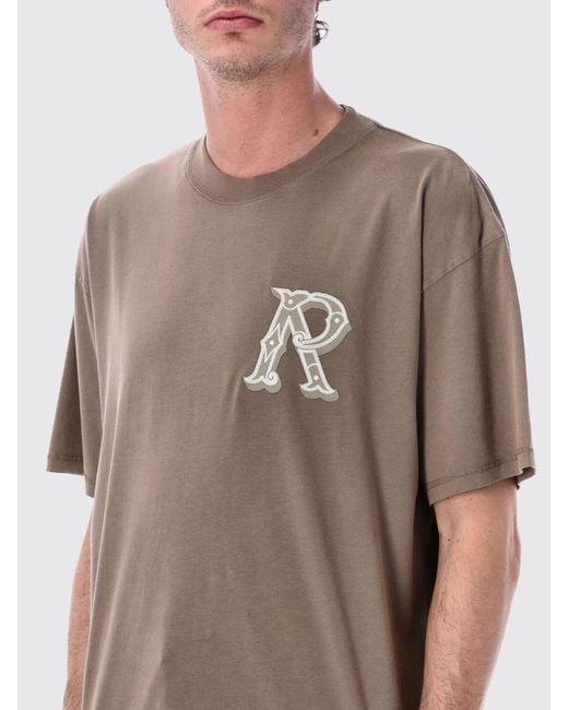Represent Gray Cotton Monogram T-Shirt for men