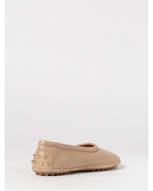 Tod's Natural Leather Ballerinas