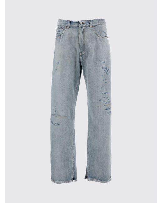 MM6 by Maison Margiela Blue Cotton Denim Straight Jeans for men