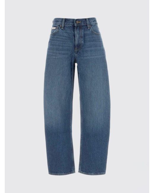 Calvin Klein Blue Cotton Baggy Jeans