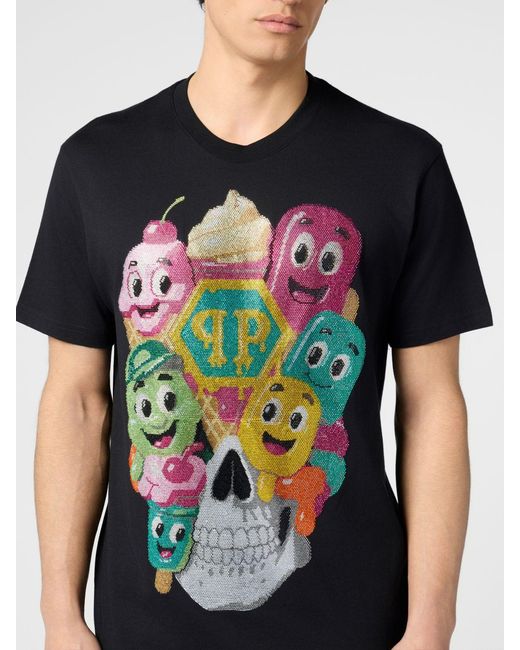 Philipp Plein Black T-Shirt for men