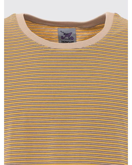 Howlin' By Morrison Natural Striped Relaxed Fit T-Shirt for men