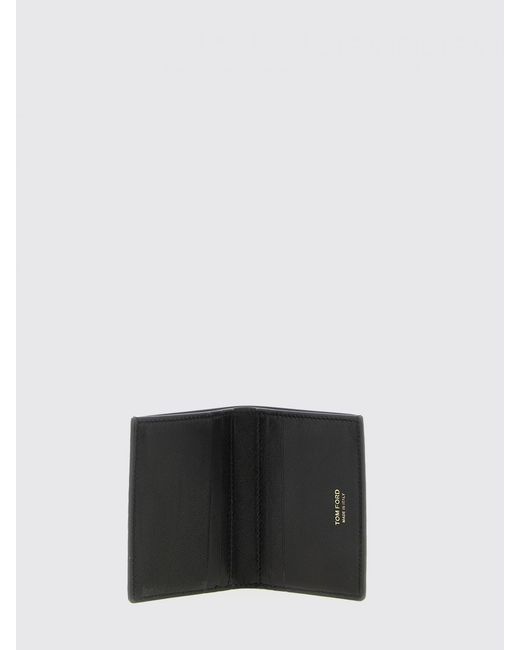 Tom Ford White Crocodile Print Leather Credit Card Holder for men