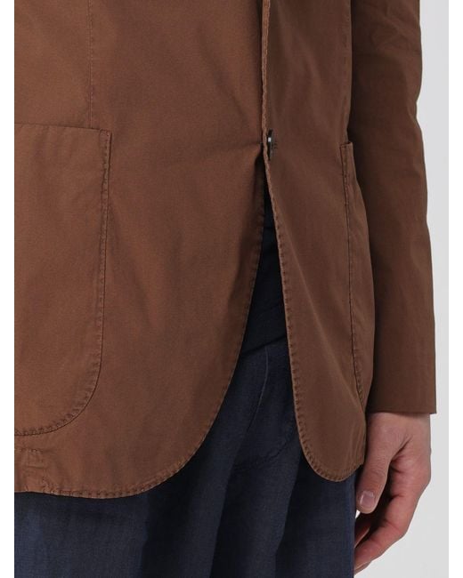 Boglioli Brown Jersey Single-Breasted Blazer for men