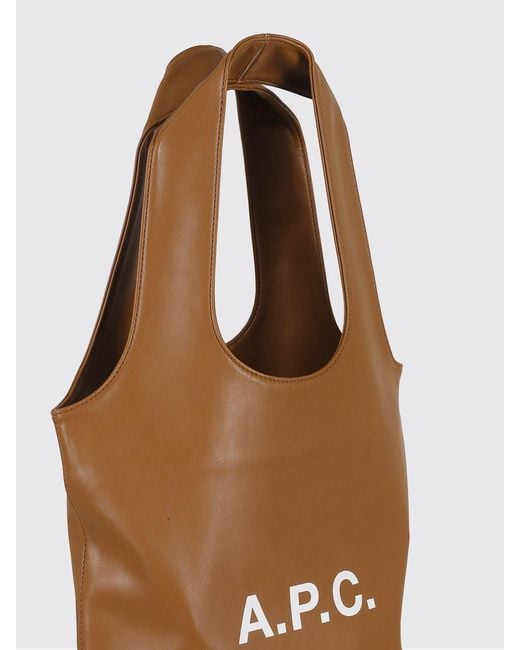 A.P.C. Brown Ninon Small Tote Shoulder Bag