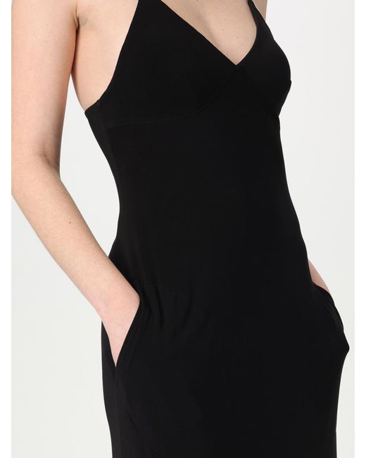 Norma Kamali Black Maxi Dress Jersey Sleeveless Vneck