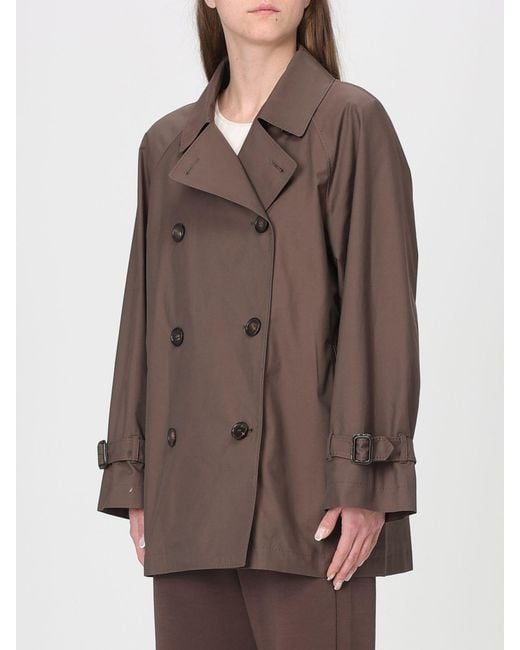Max Mara Brown The Cube Double Breasted Cotton Trench Coat Max Mara