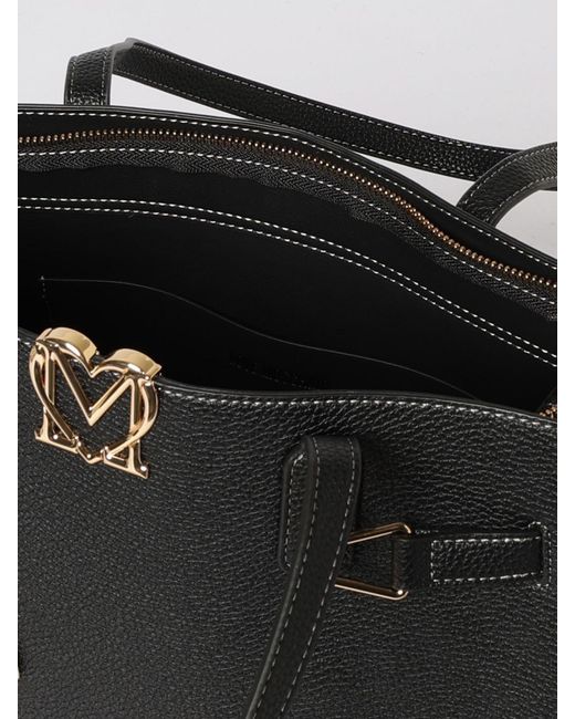 Love Moschino Black Grained Faux Leather Bag
