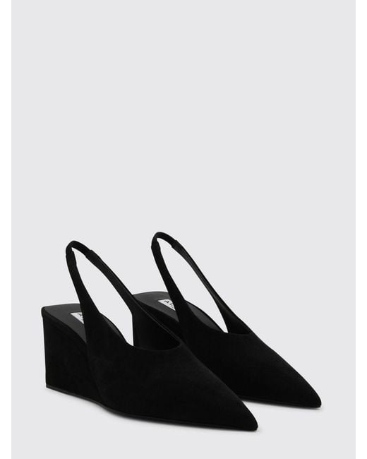 Alaïa Black Cube Suede Wedge Slingbacks