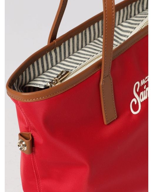 Mc2 Saint Barth Nylon Bag With Embroidered Logo