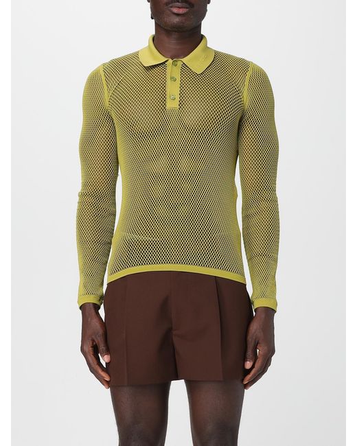 Gucci Pistaziengrünes Poloshirt Aus Perforiertem Funktionsstrick in Yellow für Herren