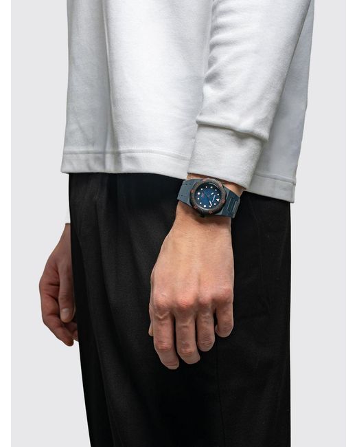 D1 Milano Blue Drift Diver Stainless Steel Watch With Anti-Reflective Sapphire Crystal for men