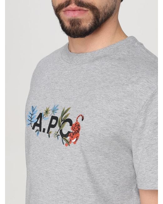 A.P.C. Gray T-Shirt for men