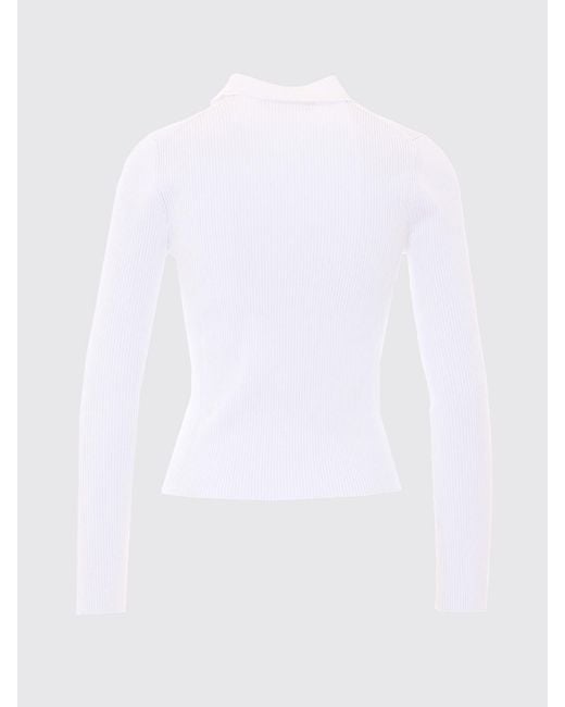 Michael Kors White Viscose Knit Polo Shirt