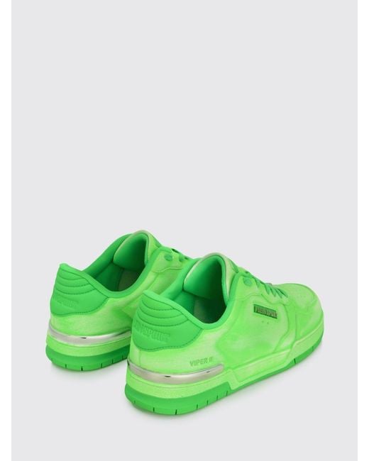 Philipp Plein Green Viper Ii Used Leather Sneakers for men