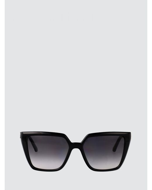 Ferragamo Gray Rectangular Cat-Eye Acetate Sunglasses With Gancini Logo