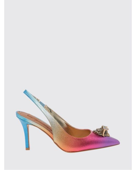 Kurt Geiger Pink Belgravia Grained Leather Slingback