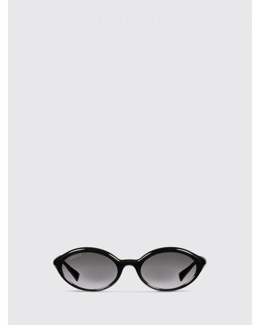 Gucci White Bamboo Effect Acetate Sunglasses