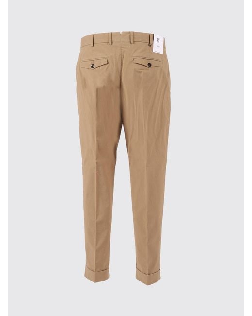 PT01 Natural Stretch Cotton Tailored Trousers for men