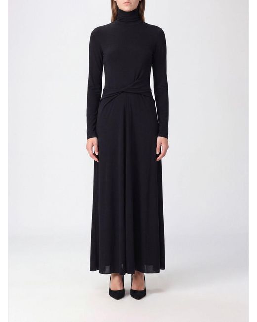 Fabiana Filippi Blue Turtleneck Long Dress