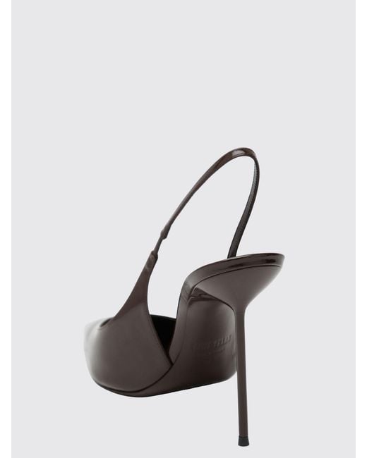 Paris Texas White Lidia Patent Leather Slingback Pumps With High Heel
