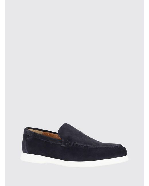 Doucal's Blue Adler Suede Loafers for men