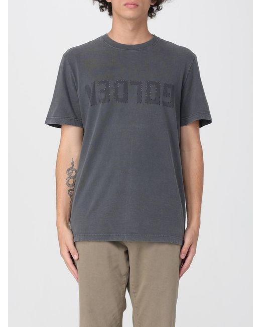 Golden Goose Deluxe Brand Gray Graphic Print T-Shirt for men