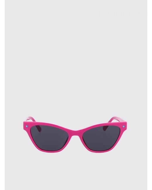 Chiara Ferragni Pink Stylish Cat-Eye Sunglasses With Glitter Finish