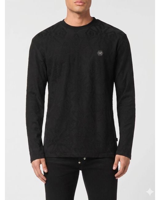 Philipp Plein Black Pp Cotton T-Shirt for men