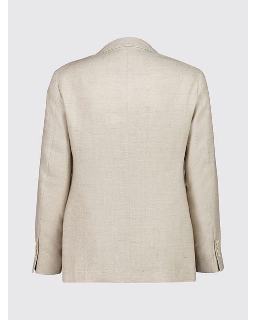 Brunello Cucinelli Natural Single Breasted Blazer for men