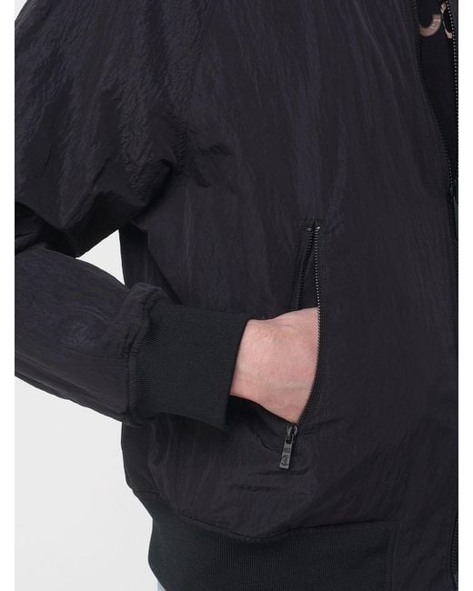 Just Cavalli Blue Reversible Nylon Bomber Jacket for men