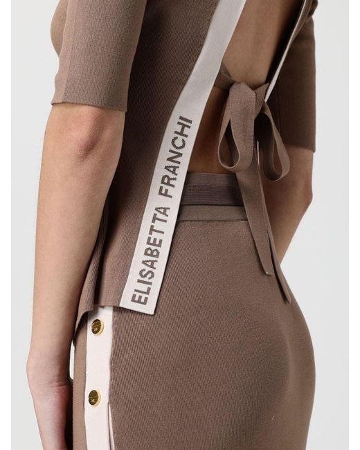 Elisabetta Franchi Brown Knit Top