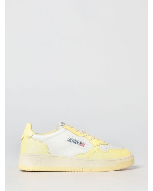 Autry Natural Medalist Low Leather Sneakers