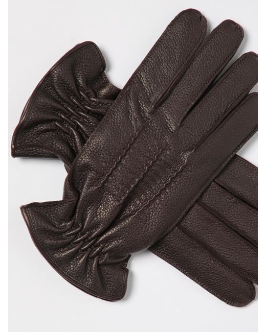 Orciani Black Gloves for men