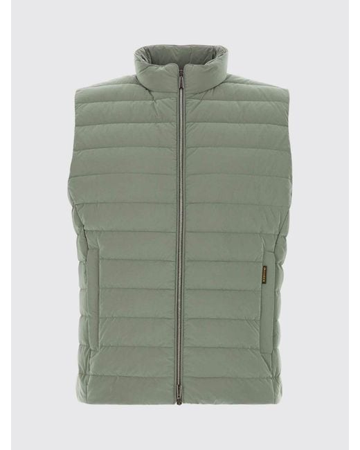 Moorer Green Calaf-S3 Padded And Quilted Nylon Vest for men