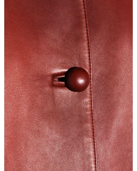 Chloé Red Chlo&Eacute Nappa Leather Jacket