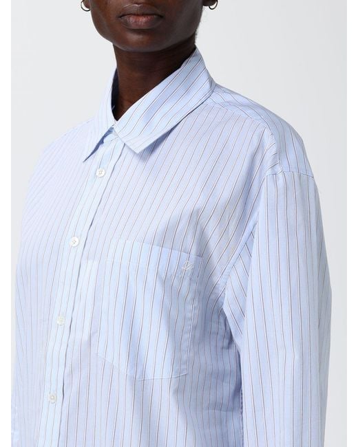 DUNST Blue Striped Cotton Shirt By