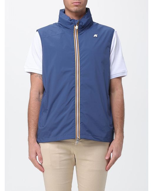 K-Way Blue Nylon Vest for men