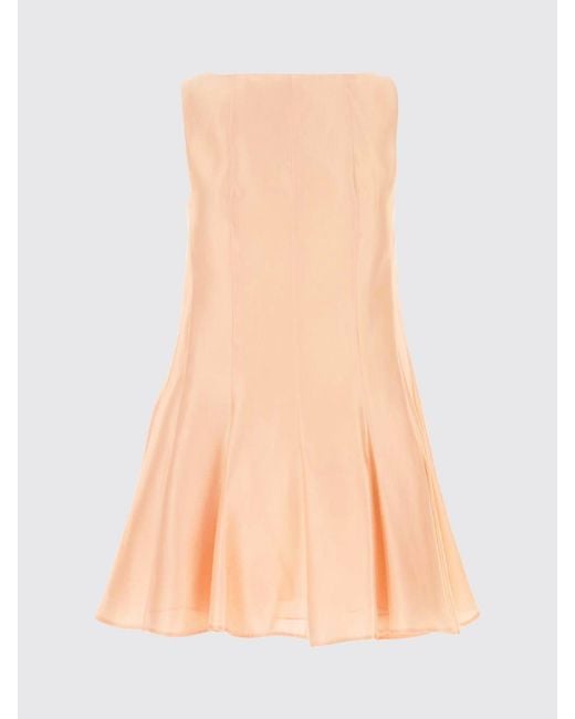Khaite Natural Mags Off-The-Shoulder Mini Cocktail Dress