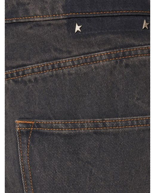 Golden Goose Deluxe Brand Gray Used Denim Wide Leg Jeans for men