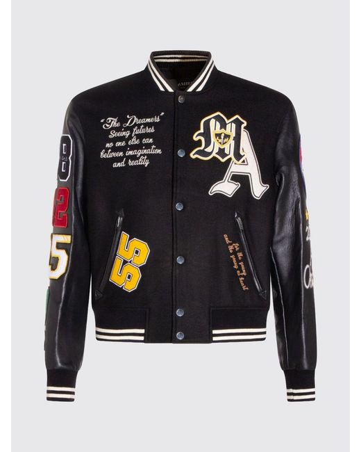 Amiri Black Varsity Wool Jacket for men