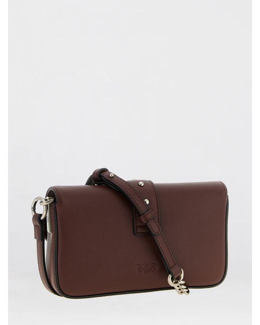Pinko Brown Baby Love Bag One Slouchy Leather Bag