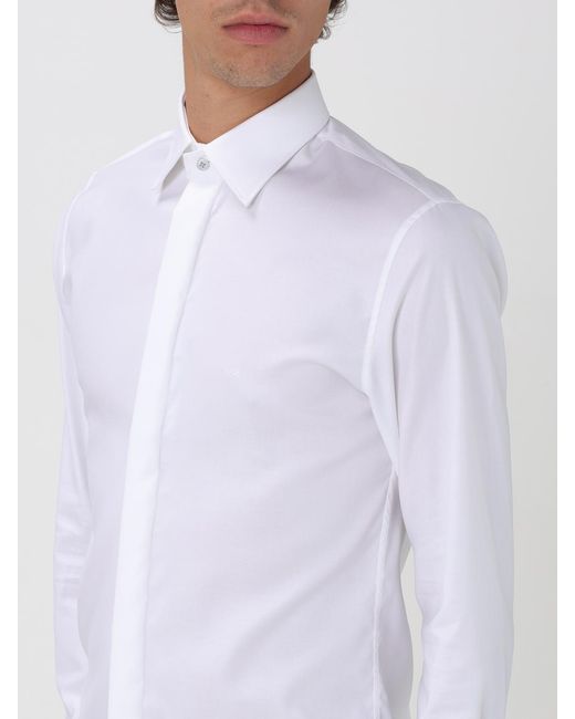 Michael Kors White Classic Cotton Dress Shirt for men