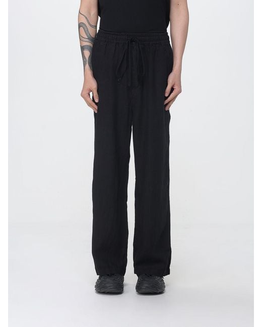 Thom Krom Black Linen Drawstring Pants for men