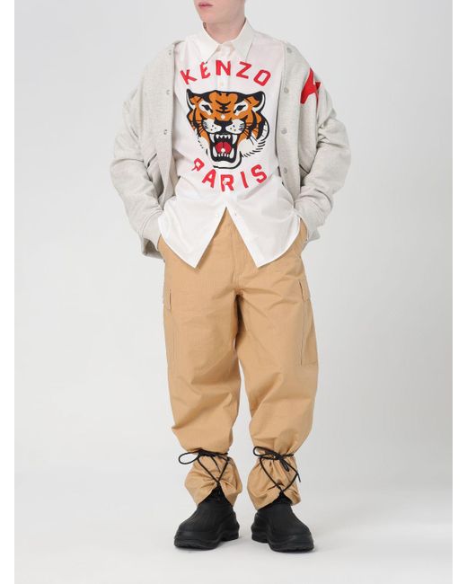 Camicia Lucky Tiger di KENZO in White da Uomo