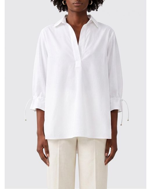 Max Mara White Classic Poplin Shirt